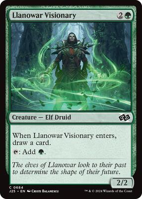 Llanowar Visionary card from Foundations Jumpstart