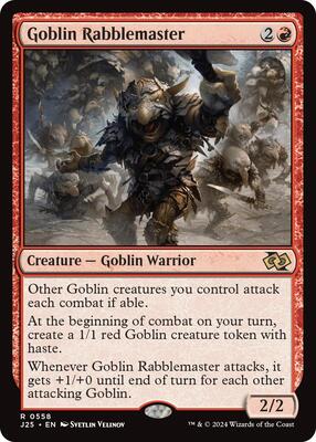 Goblin Rabblemaster card from Foundations Jumpstart