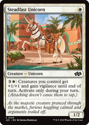 Steadfast Unicorn card from Foundations Jumpstart