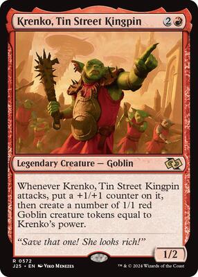 Krenko, Tin Street Kingpin card from Foundations Jumpstart