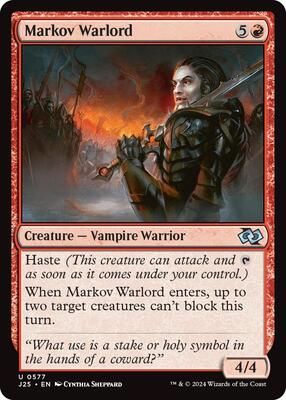Markov Warlord card from Foundations Jumpstart