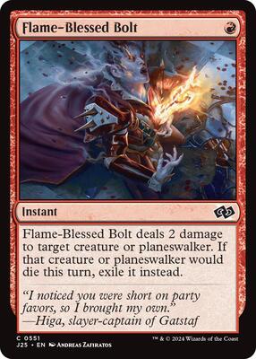 Flame-Blessed Bolt card from Foundations Jumpstart