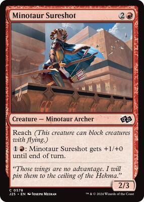 Minotaur Sureshot card from Foundations Jumpstart