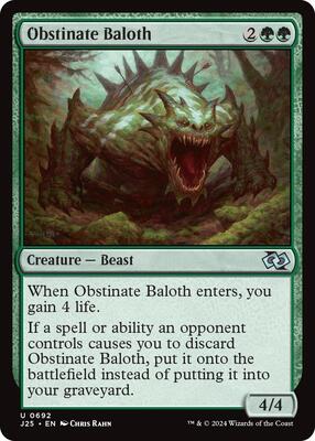 Obstinate Baloth card from Foundations Jumpstart