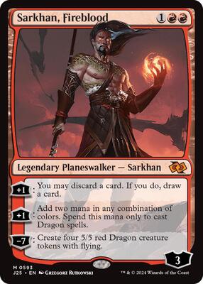 Sarkhan, Fireblood card from Foundations Jumpstart
