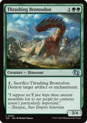 Thrashing Brontodon card from Foundations Jumpstart