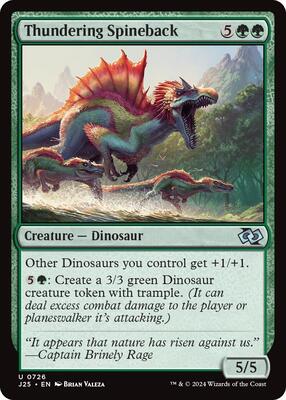 Thundering Spineback card from Foundations Jumpstart