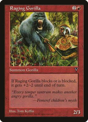 Raging Gorilla card from Visions