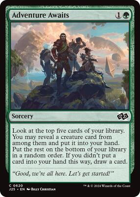 Adventure Awaits card from Foundations Jumpstart