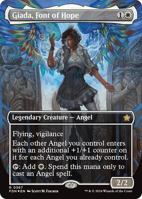 Giada, Font of Hope (Borderless) (Mana Foil) card from Foundations