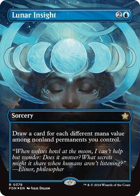 Lunar Insight (Borderless) (Mana Foil) card from Foundations