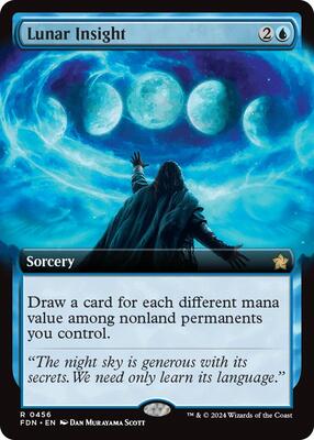 Lunar Insight (Extended Art) card from Foundations