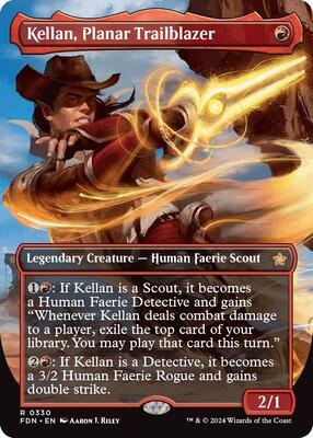 Kellan, Planar Trailblazer (Borderless) card from Foundations