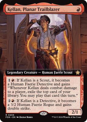 Kellan, Planar Trailblazer (Extended Art) card from Foundations