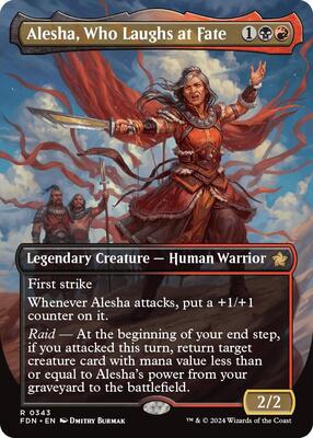 Alesha, Who Laughs at Fate (Borderless) card from Foundations