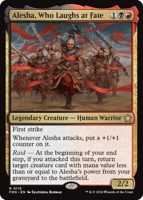 Alesha, Who Laughs at Fate card from Foundations