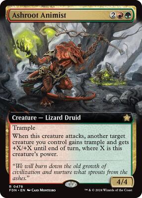 Ashroot Animist (Extended Art) card from Foundations