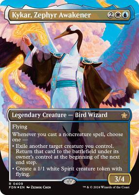 Kykar, Zephyr Awakener (Borderless) (Mana Foil) card from Foundations