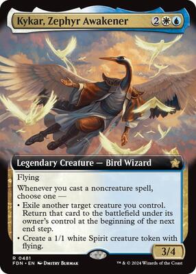 Kykar, Zephyr Awakener (Extended Art) card from Foundations