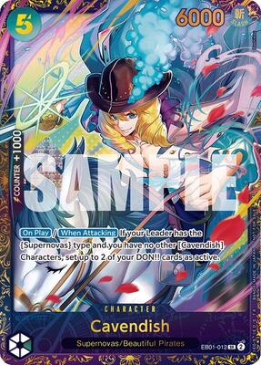 Cavendish (Treasure Cup 2024) card from One Piece Promotion Cards