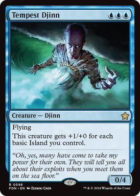Tempest Djinn (0598) card from Foundations