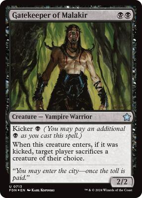 Gatekeeper of Malakir (0713) card from Foundations