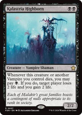 Kalastria Highborn (0607) card from Foundations