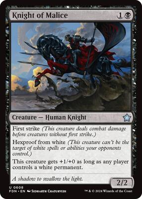 Knight of Malice card from Foundations