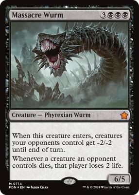 Massacre Wurm (0714) card from Foundations