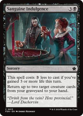 Sanguine Indulgence card from Foundations