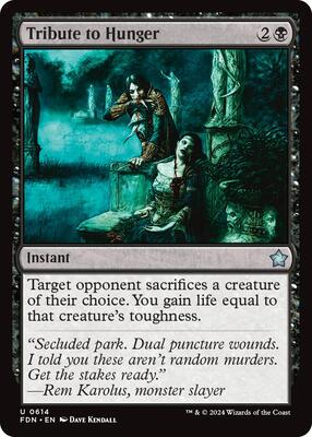 Tribute to Hunger card from Foundations