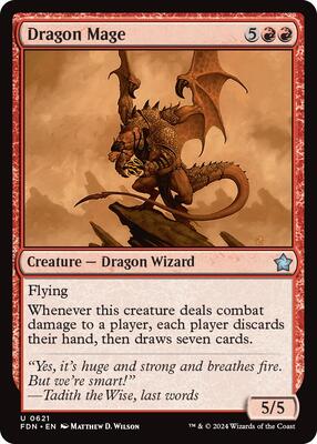 Dragon Mage card from Foundations