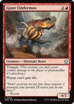 Giant Cindermaw card from Foundations