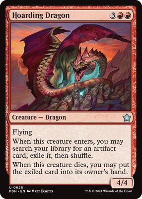 Hoarding Dragon card from Foundations