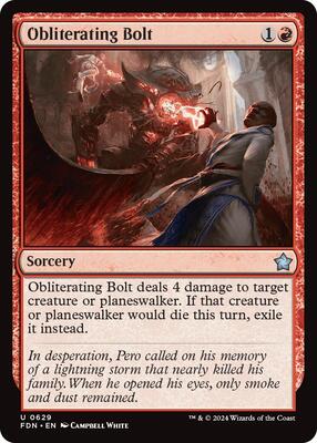 Obliterating Bolt card from Foundations