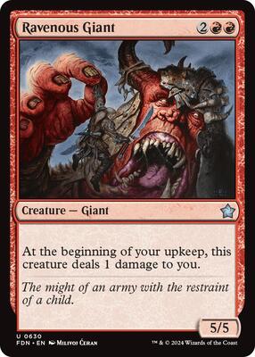 Ravenous Giant card from Foundations