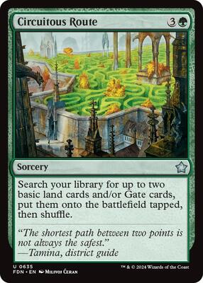 Circuitous Route card from Foundations