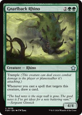 Gnarlback Rhino card from Foundations