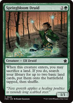 Springbloom Druid (0646) card from Foundations