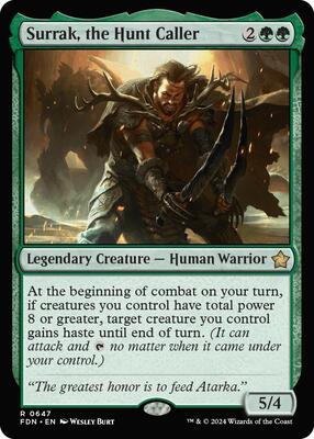 Surrak, the Hunt Caller (0647) card from Foundations
