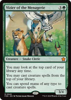 Vizier of the Menagerie (0649) card from Foundations