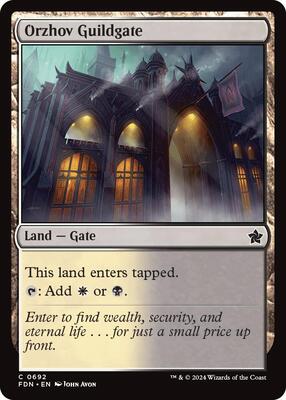 Orzhov Guildgate card from Foundations