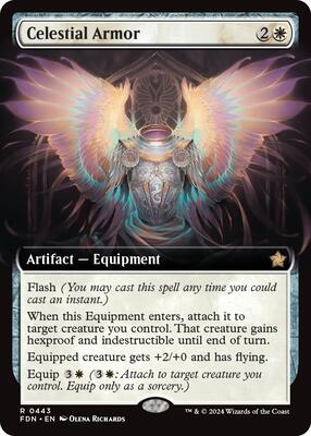 Celestial Armor (Extended Art) card from Foundations