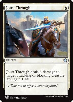 Joust Through card from Foundations