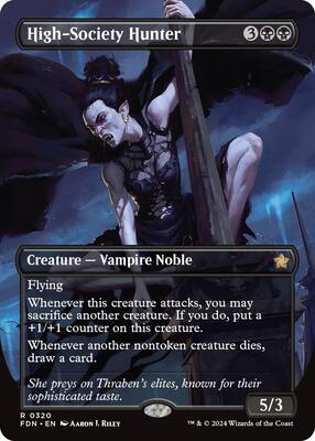 High-Society Hunter (Borderless) card from Foundations
