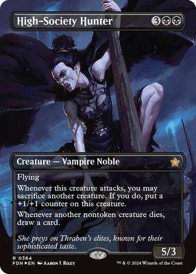 High-Society Hunter (Borderless) (Mana Foil) card from Foundations