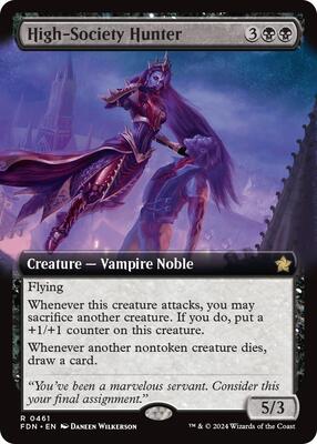 High-Society Hunter (Extended Art) card from Foundations