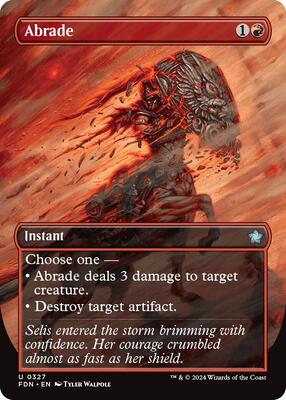 Abrade (Borderless) card from Foundations