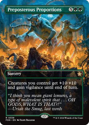 Preposterous Proportions (Borderless) card from Foundations