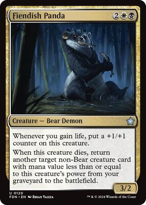 Fiendish Panda card from Foundations
